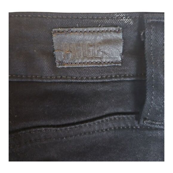 Paige Jeans Solid Black Verdugo Ankle Frayed Hem Size 29 - Picture 5 of 8